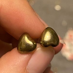 Gold heart earrings